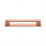 M Marcus Heritage Brass Metro Design Cabinet Pull with Plate 128mm Centre to Centre
